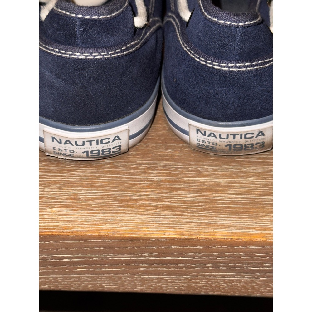 Nautica Mens Navy Suede Boat Shoes Lace Up Size 9 NM238F - Picture 7 of 7